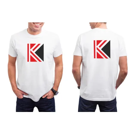 T-Shirt B&C E150 z dużym nadrukiem z przodu i z tyłu